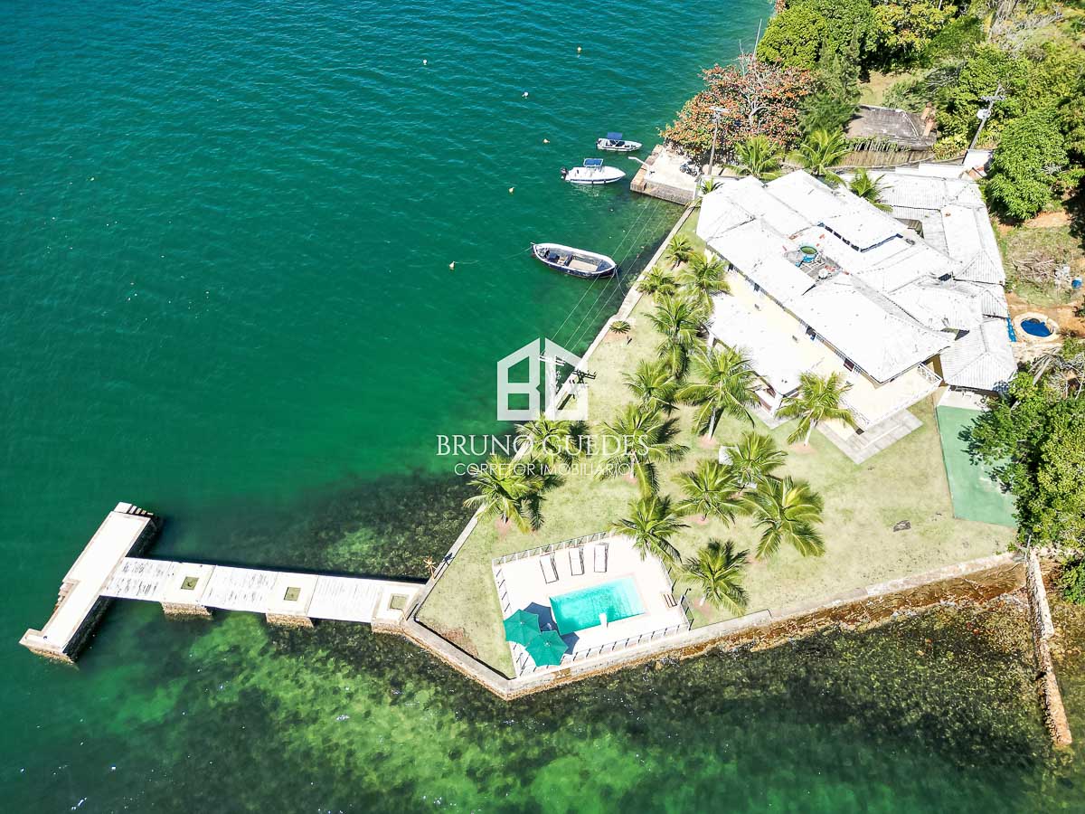 Casa de condomínio à venda na Ilha do Cavaco em Angra dos Reis – Mansão de altíssimo padrão vista aerea