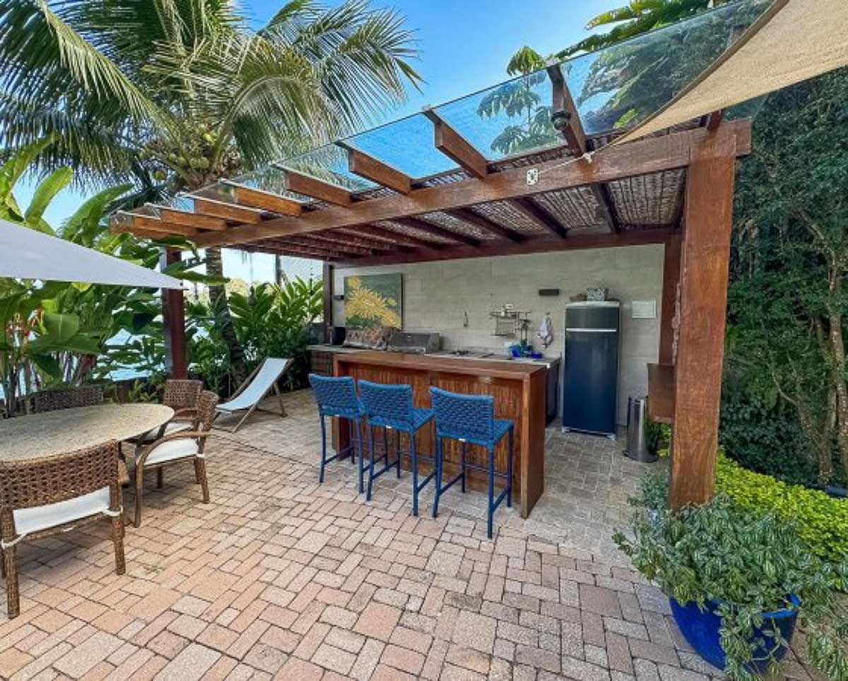 casa pé na areia Mombaça varanda gourmet
