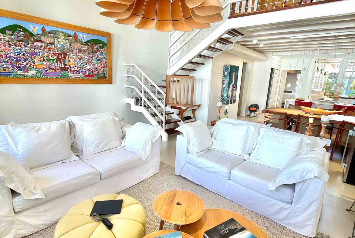 sala integrada casa moderna paraty