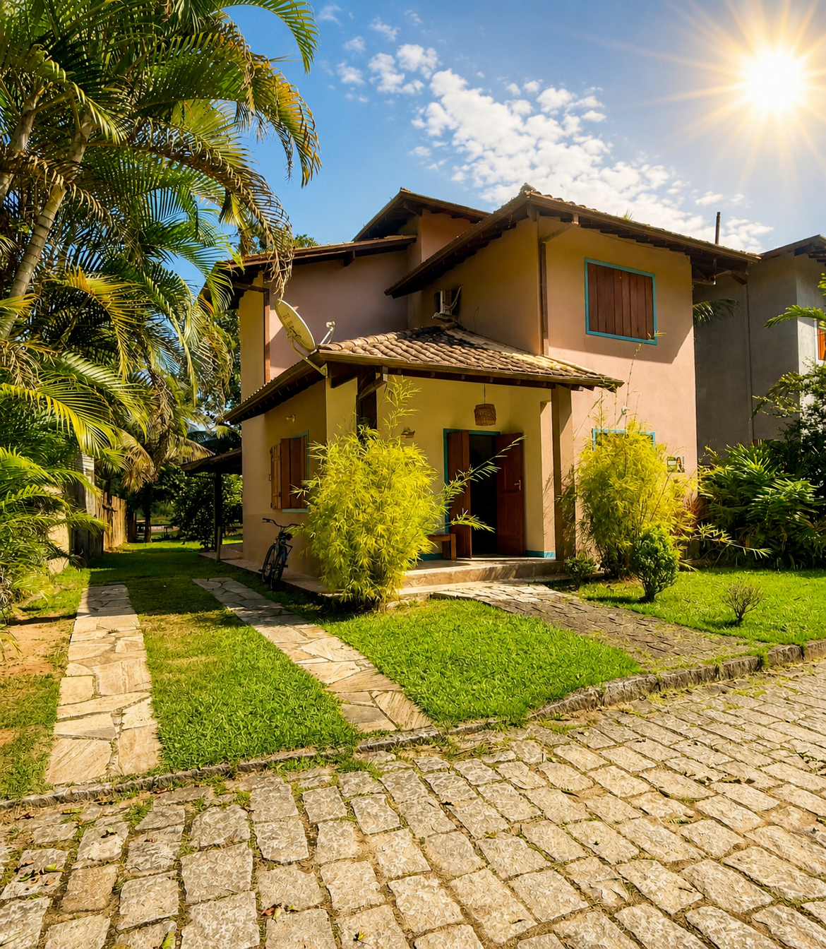 Casa riverside em Paraty com piscina voltada para o rio
